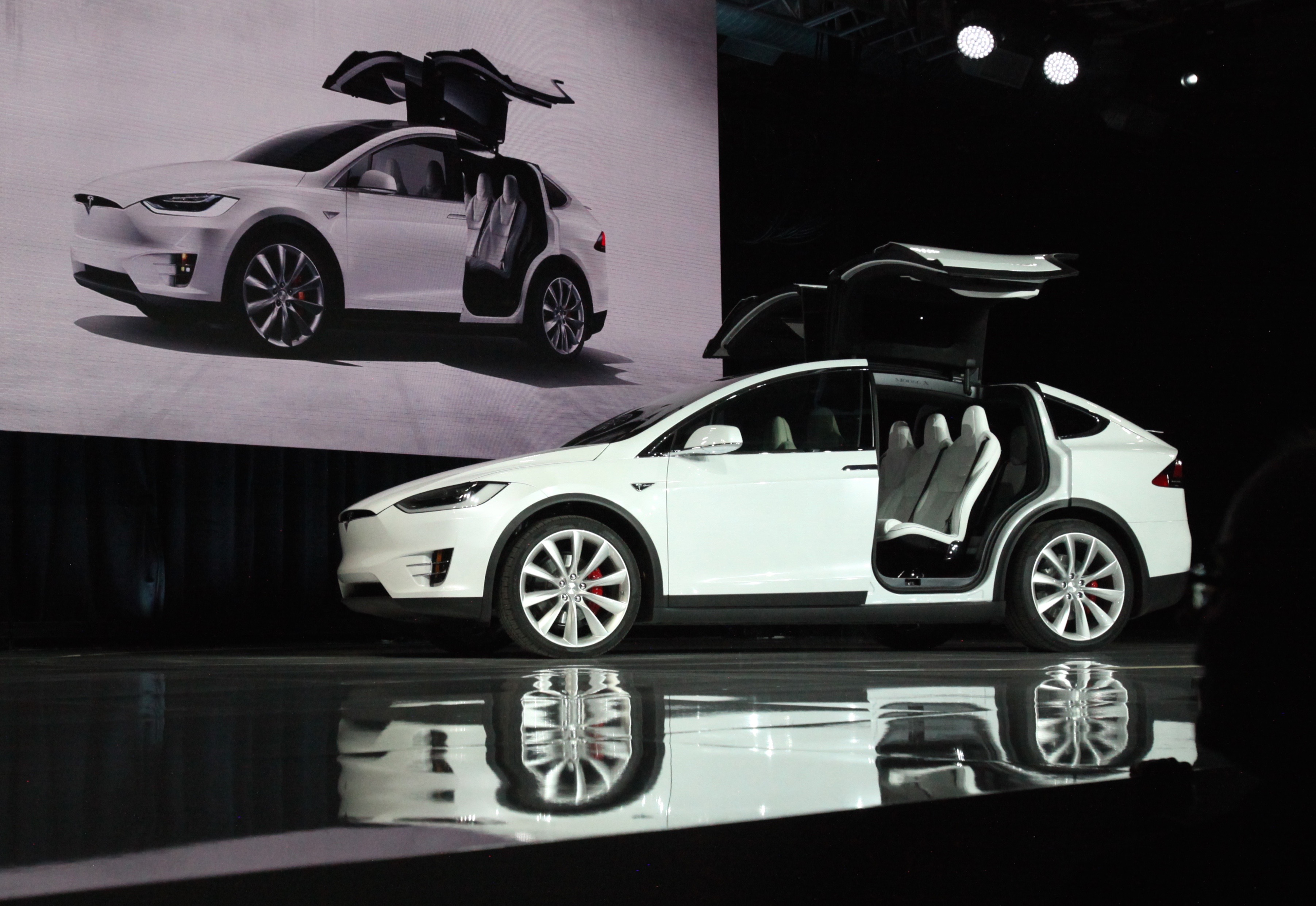Tesla Model X at the market launch ceremony